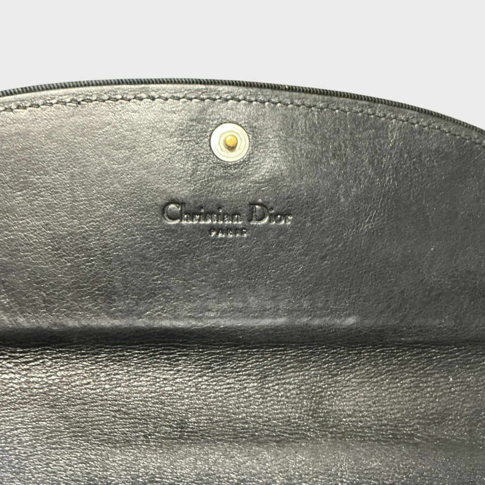 Christian Dior Oblique Canvas Continental Wallet Black Authentic - Picture 11 of 14